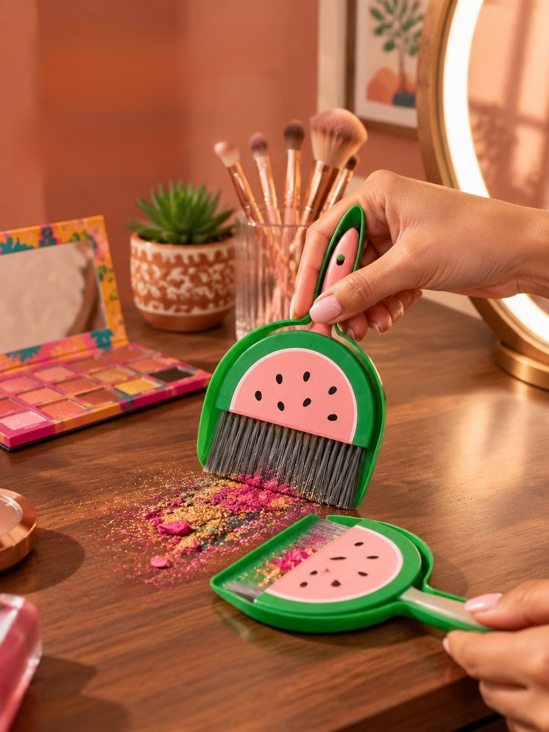 Lindo juego de escoba de escritorio en miniatura