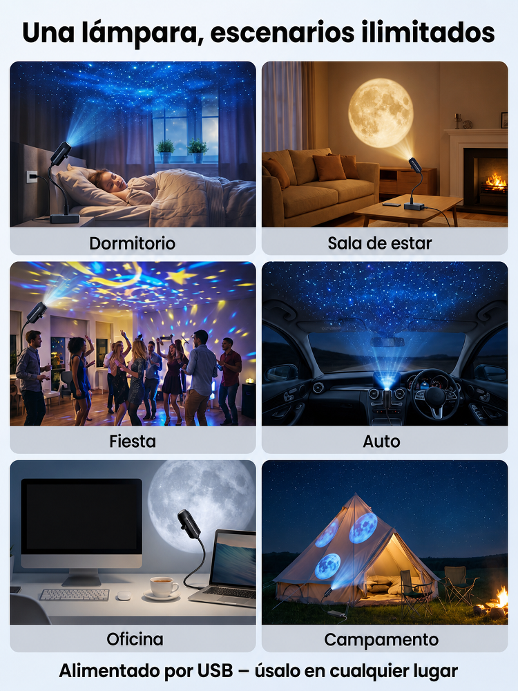 Comauo™ Proyector Océano y Galaxia: : Tu cuarto o auto en un acuario al instante.