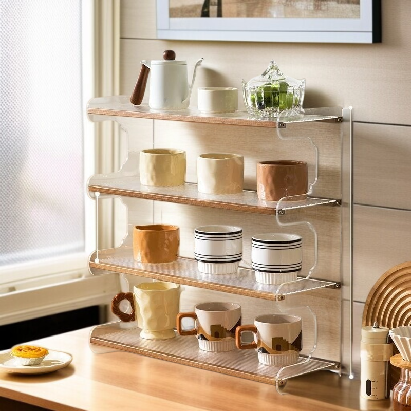 Desktop storage rack household table storage rack dining table organizer desk multi-layer bookshelf 