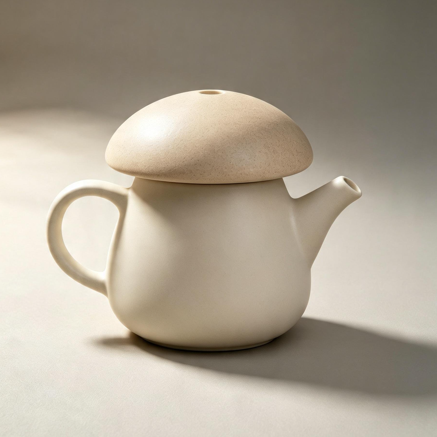 Mushroom Shaped Ceramic Teapot