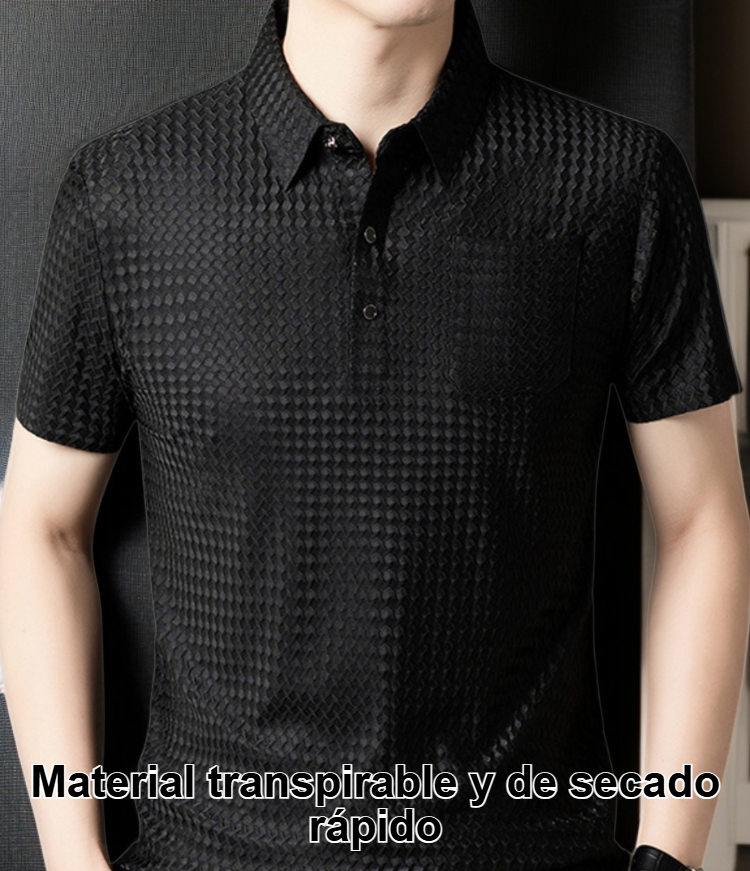 Camisa elástica informal y elegante para hombre vista frontal