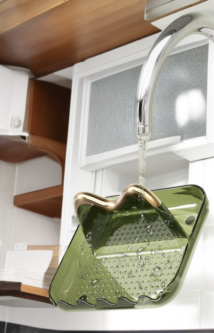 물받이 기능이 있는 좌식 선반