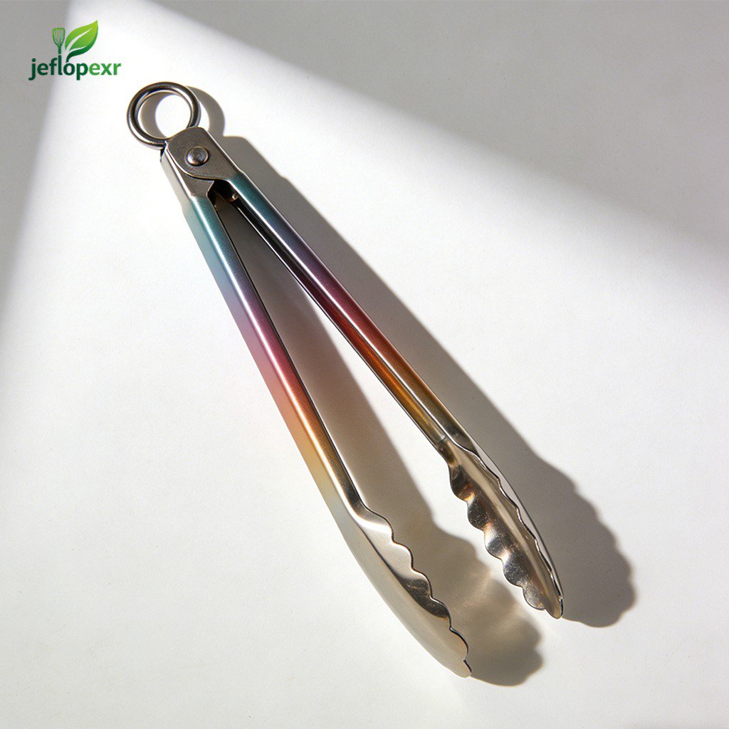 Pinzas para alimentos de acero inoxidable engrosadas paquete de 2