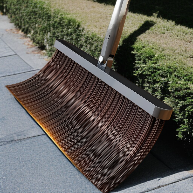Escoba de cerdas suaves con recogedor para limpieza eficiente