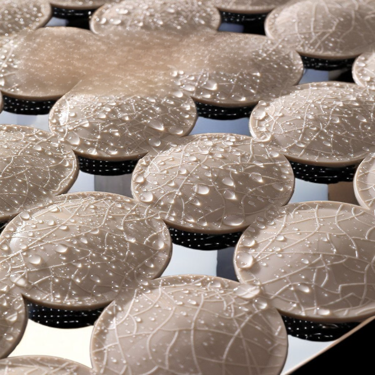 Round textured bathroom anti-slip mat for toilet shower room