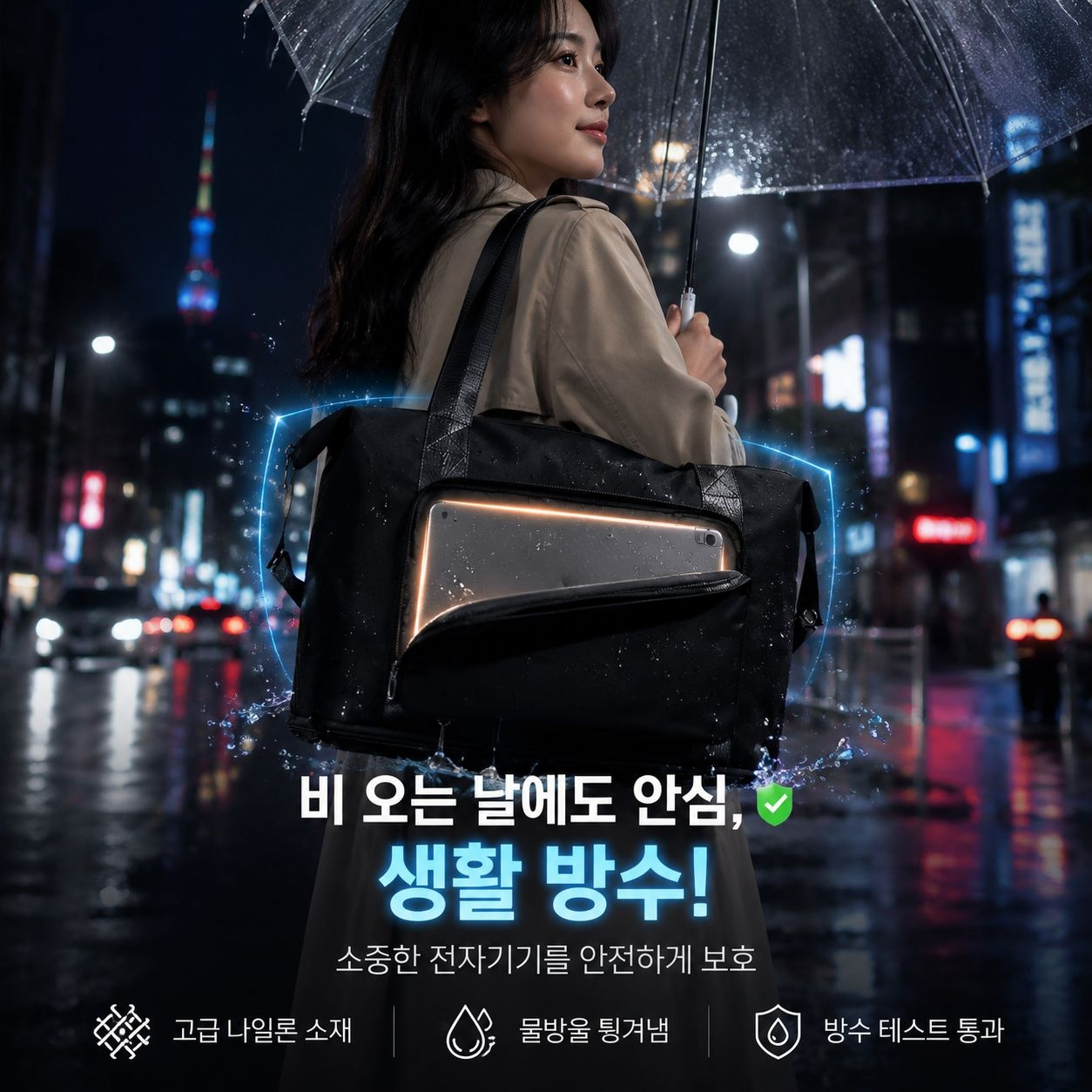 젖은 것과 마른 것 분리 피트니스백, 접이식 방수 짐 가방, 여행용 토트백