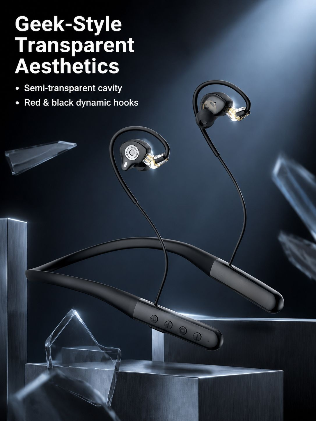 Sports Bluetooth Earphones with Deep Bass, Noise Cancelling, Neckband HiFi Sound, Long Battery Life