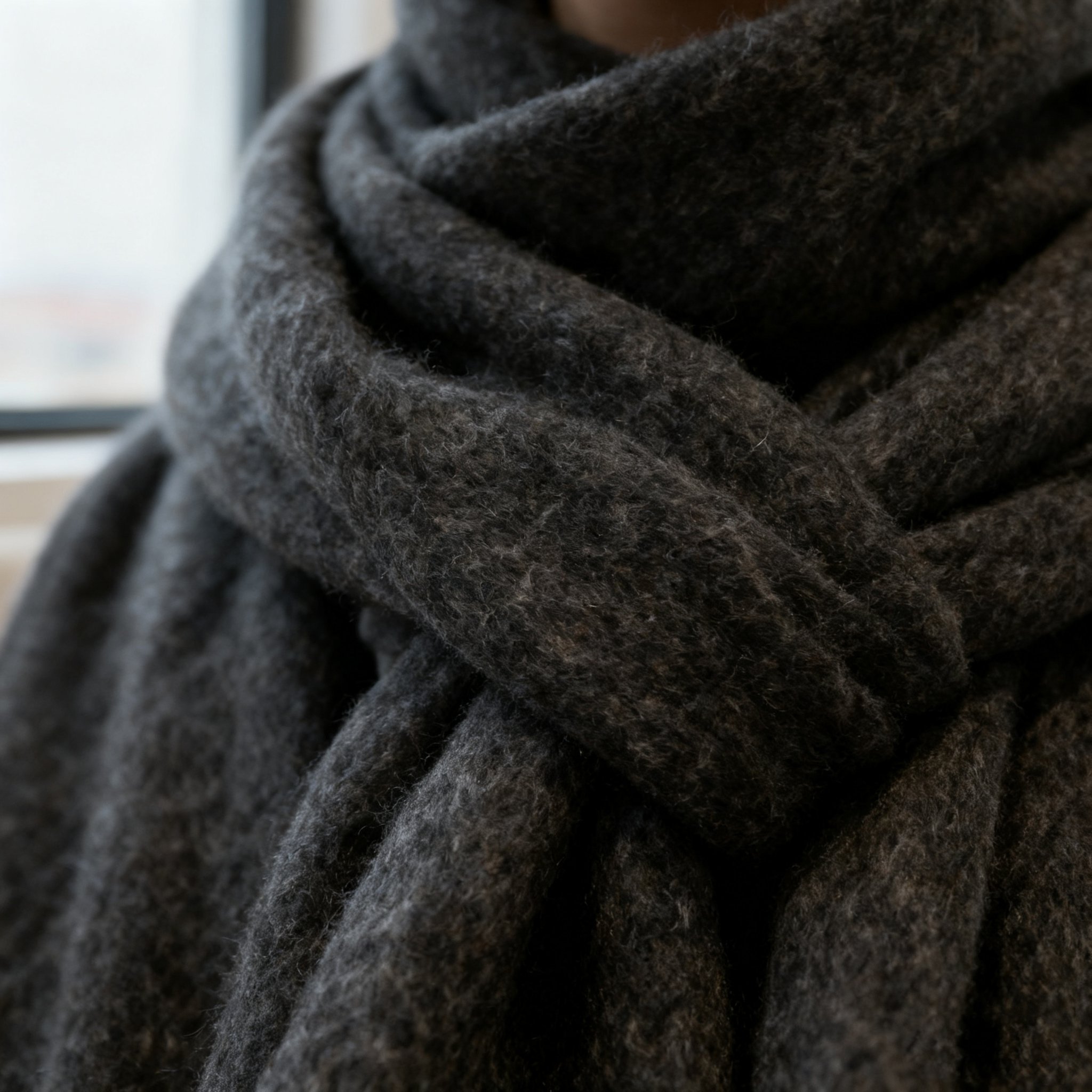 클래식 그레이 캐시미어 머플러 2개 세트