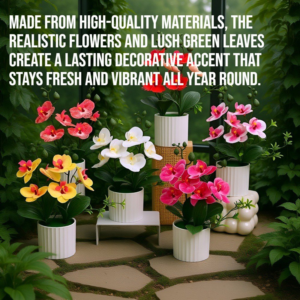 Artificial Phalaenopsis orchid potted plants