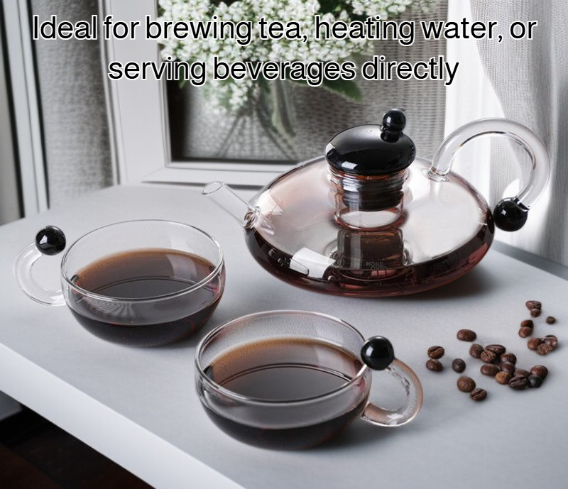 Heat resistant glass teapot for loose leaf tea brewing