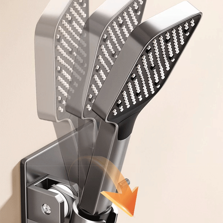 Soporte de ducha para inodoro, base fija sin taladro, soporte para pistola de ducha