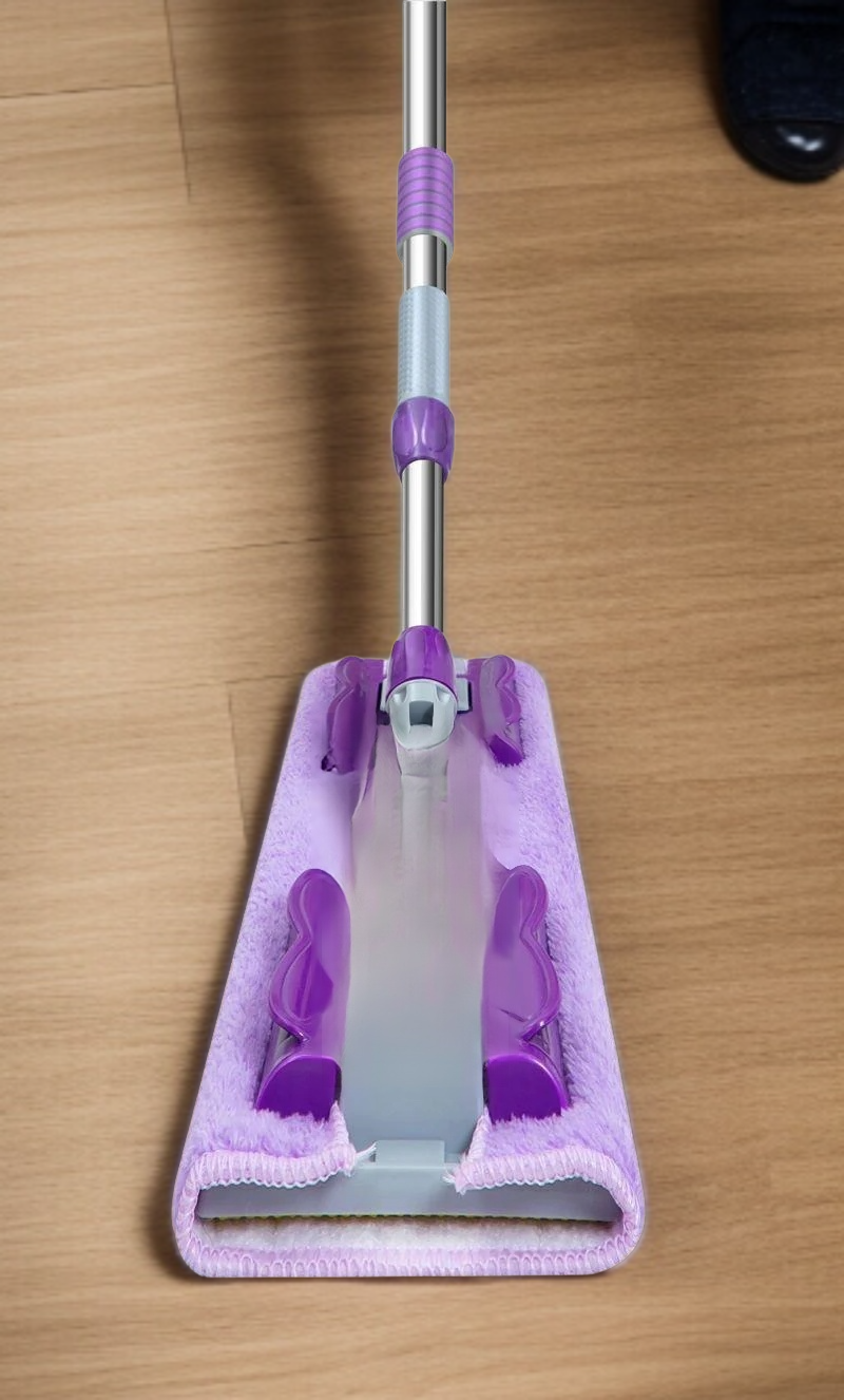 천 슬래브 밀대 바닥 닦는 모습