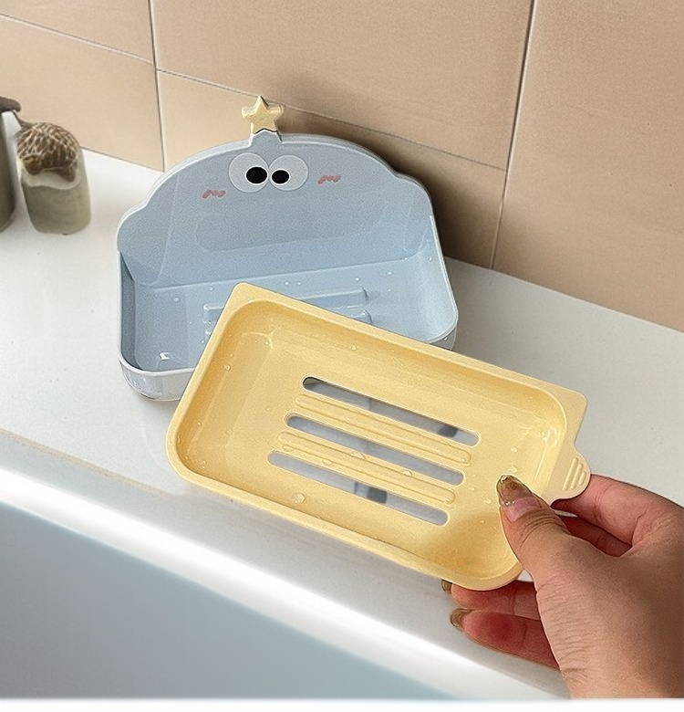 雙層瀝水肥皂盒拆卸清洗方便