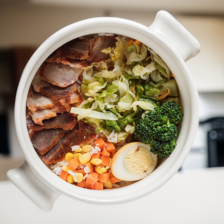 家庭用上部蒸気下部調理シチュー鍋セラミック蒸し器スープ耐熱キャセロール蒸し器キャセロール上部蒸気下部調理