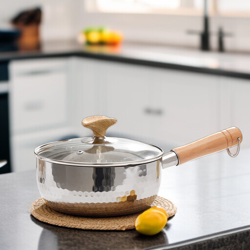 栄養補給ポット未コーティング小さなミルクポット和風雪パン赤ちゃん特別な栄養補給ポットステンレス鋼の赤ちゃん家庭用インスタントラーメンスープポット