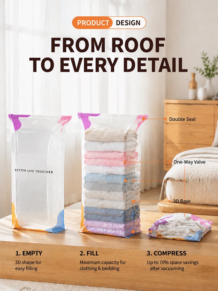 [Storage Black Technology] 3D Wrinkle-Resistant Vacuum Compression Storage Bag