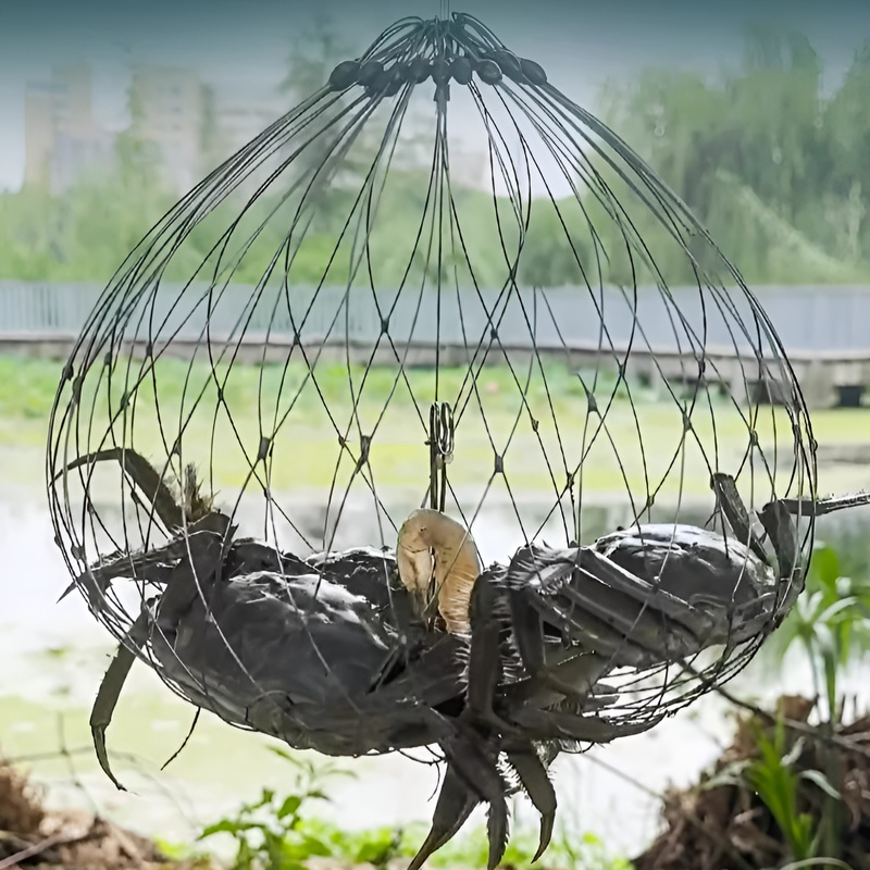 自動開閉式カニ漁網 鋼線製 漁獲用カゴ