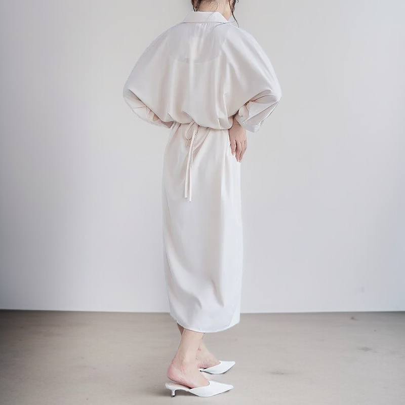 人気バットスリーブ女性用オフィスドレス