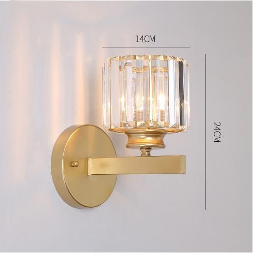 Modern American Crystal Simple Living Room Bedroom Corridor TV Wall Luxury Wall Lamp