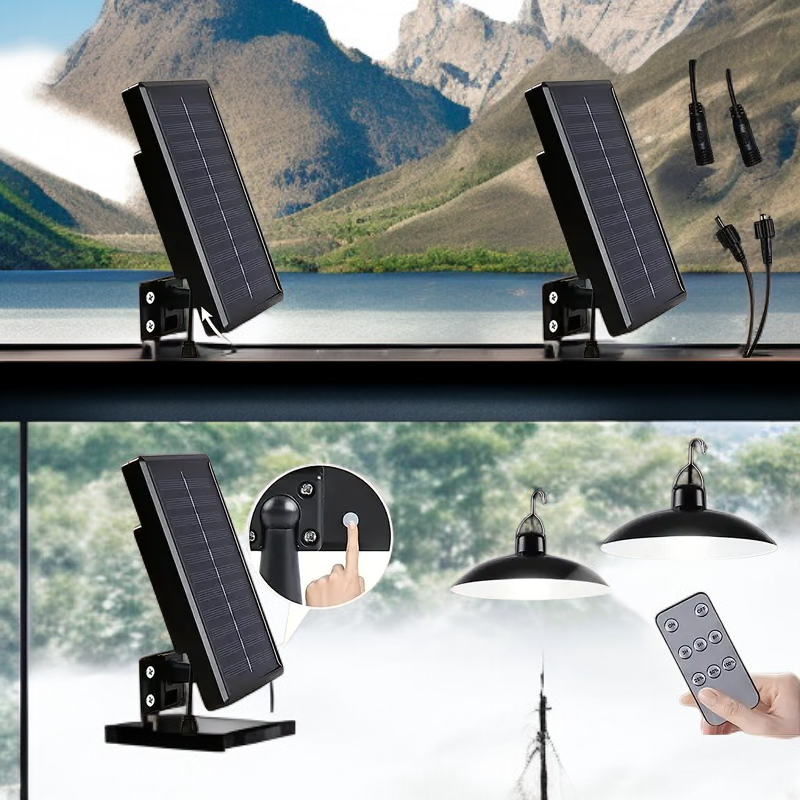  Foco solar IP65 para terraza y balcón, encendido/apagado automático