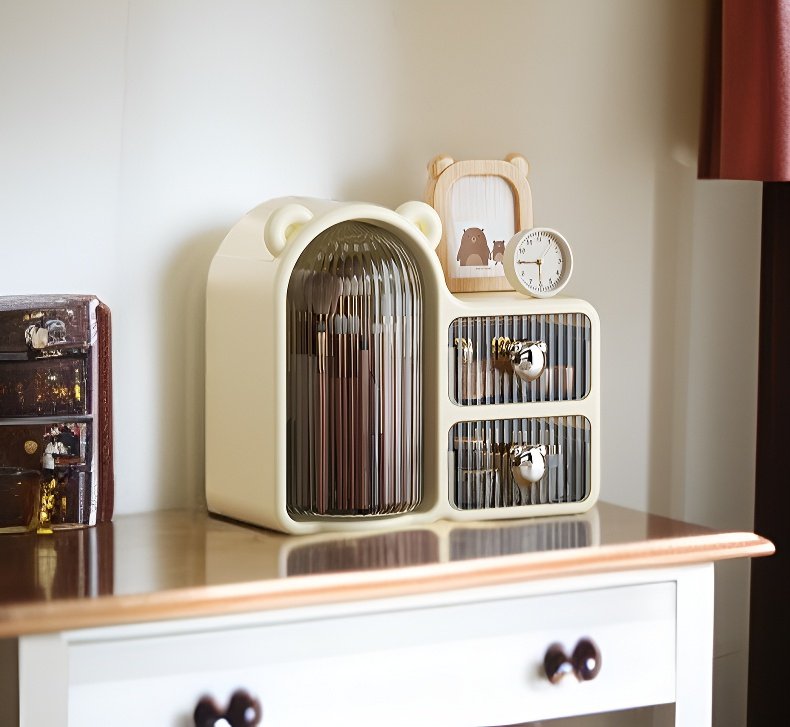 صندوق تخزين مستحضرات التجميل بتصميم موفر للمساحة