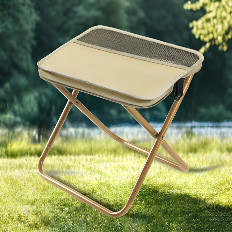 ポータブル折りたたみミニスツール　アウトドア用ポケット付きショルダーチェア