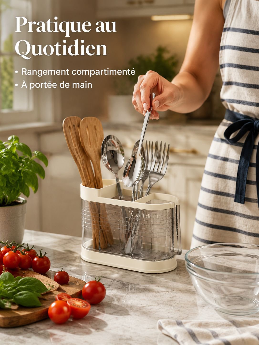 Support à baguettes de cuisine, étagère de rangement à compartiments, élégant et pratique