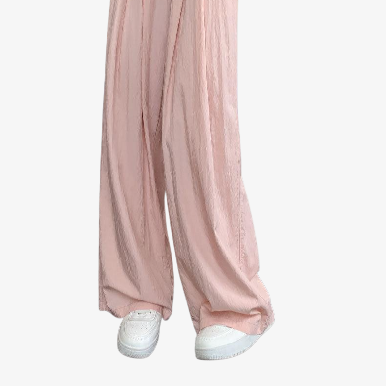 여자 여름 슬림 와이드 팬츠 야마모토 슬랙스 팬츠 살결 드롭 와이드 팬츠 나른 와이드 여름 여성 바지