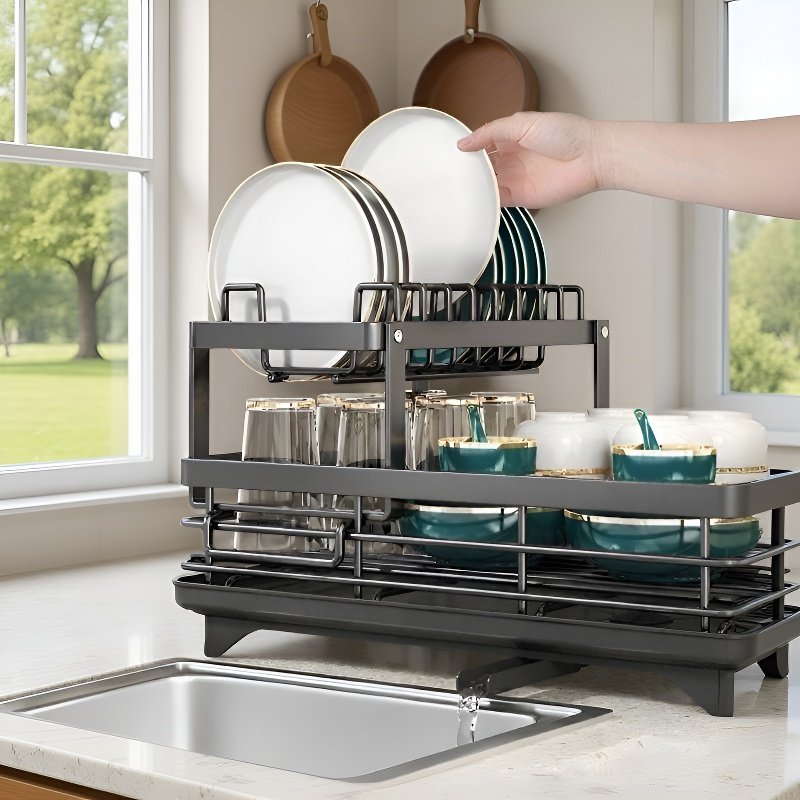 炭素鋼多層キッチン排水ラック