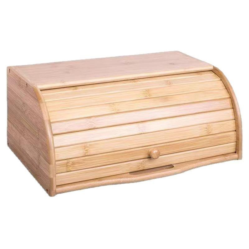 Haushalt Bambus-Brotkasten im japanischen Stil, mehrschichtige Holz-Brotaufbewahrung