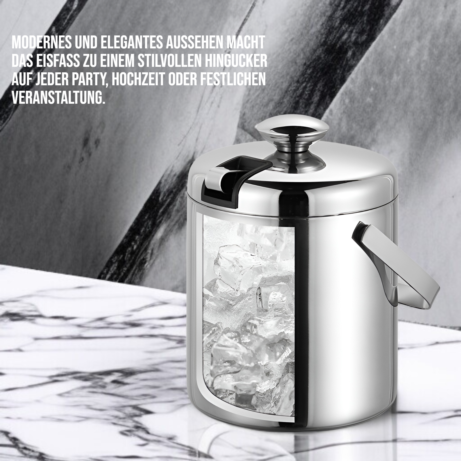 Edelstahl Doppelschicht Champagner Eisfass