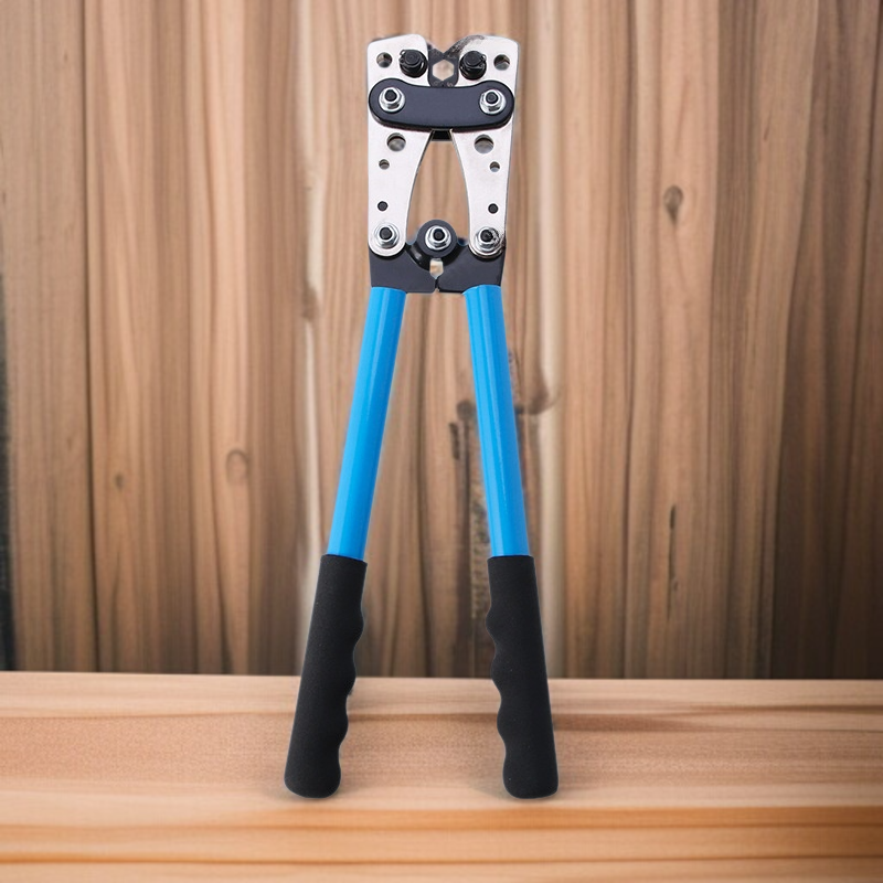 大型ケーブルカッター圧着セット 冷圧端子クランプ ノーズベア圧着プライヤー 裸圧着ケーブルカッター