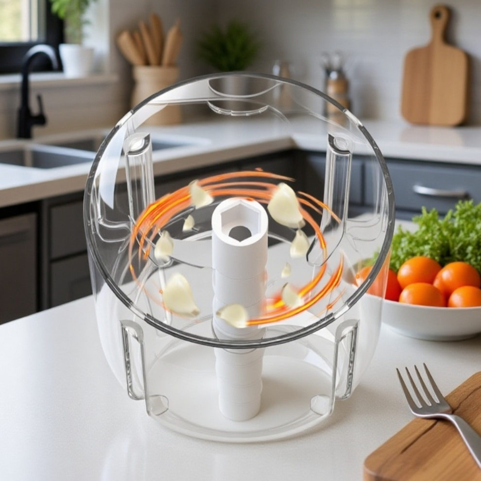 Jednoduché ovládání elektrického drtiče česneku