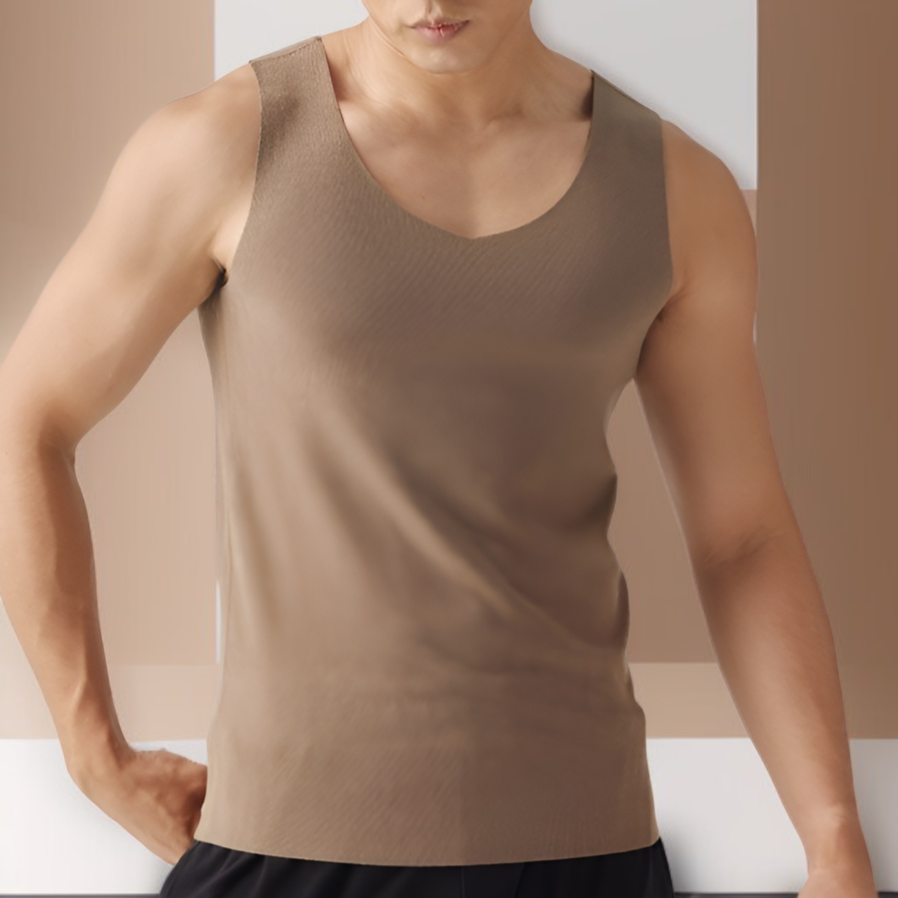 秋冬新作ドイツ製ベルベット暖かいVネックベスト メンズ