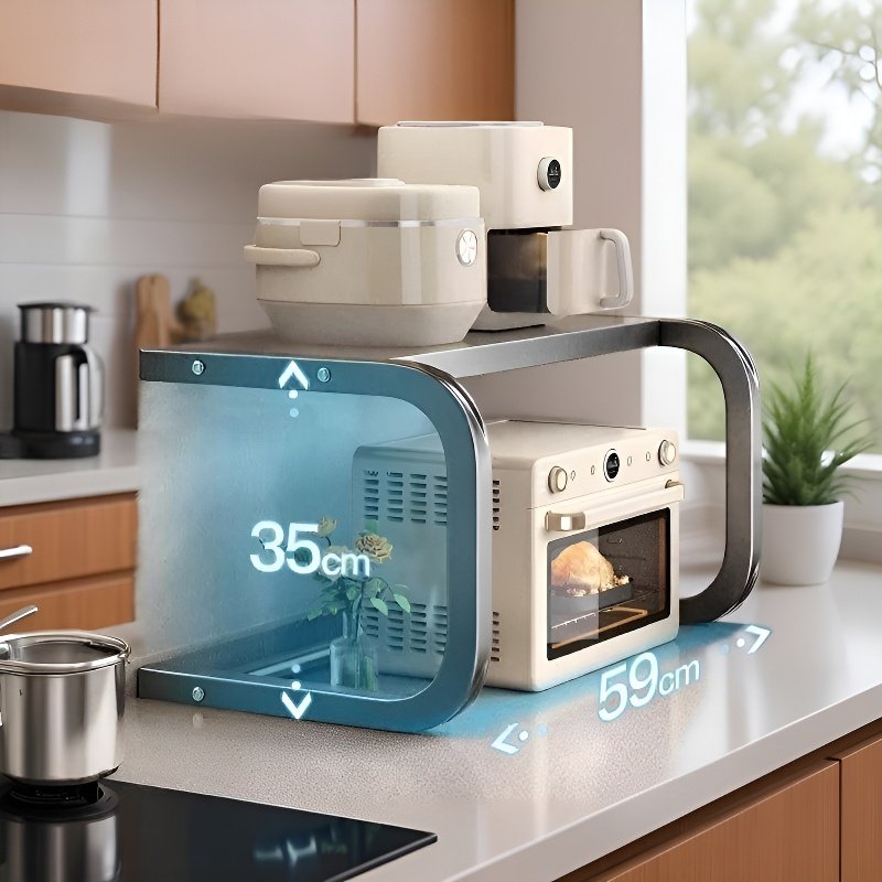 رف تخزين فرن الميكروويف للمطبخ