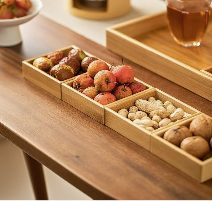 주방에서 사용되는 대나무 과일 정리함