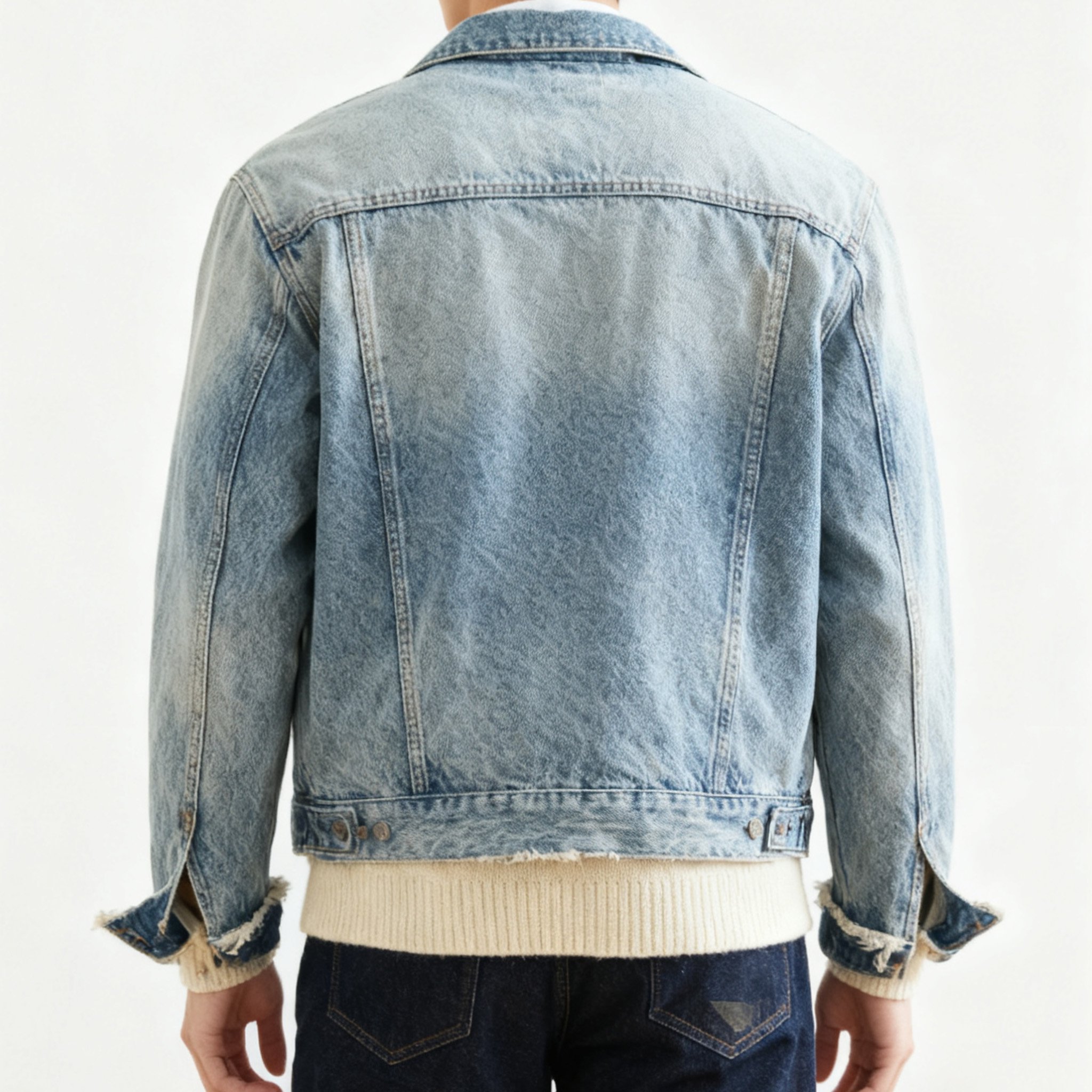 남성 빈티지 워싱 데님 재킷
