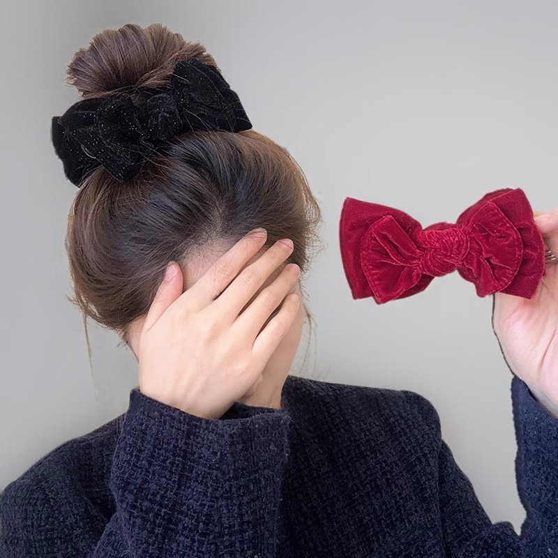 Premium Velvet Bow Ball Head Gripper