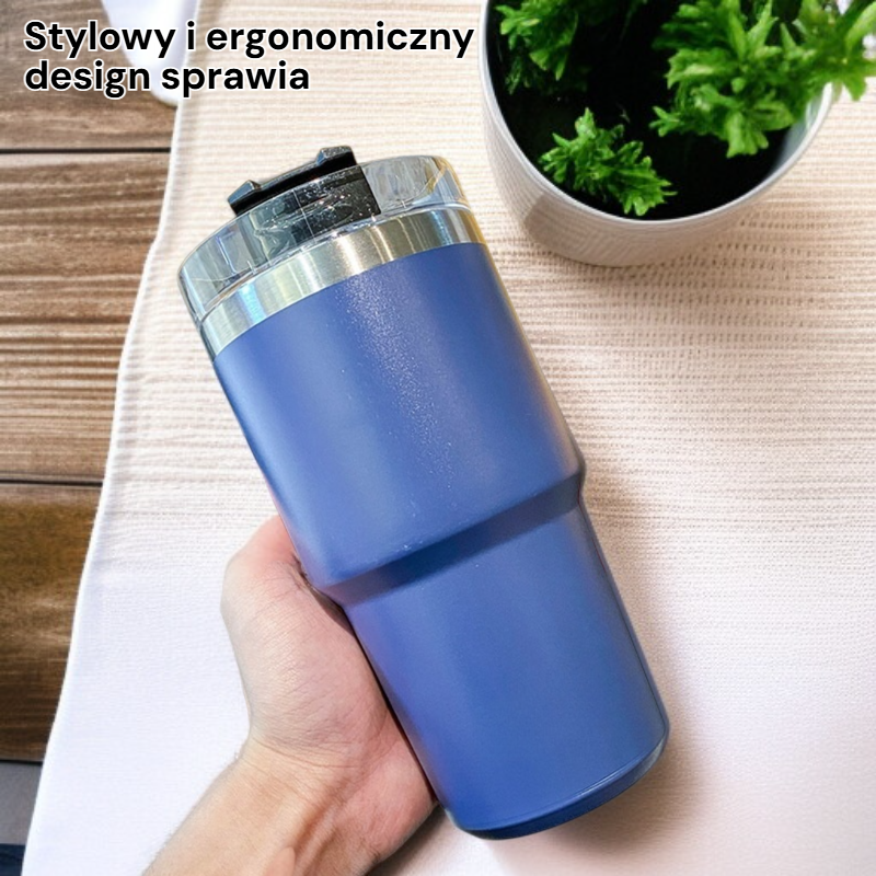 Duży kubek termiczny z rurką dla kobiet