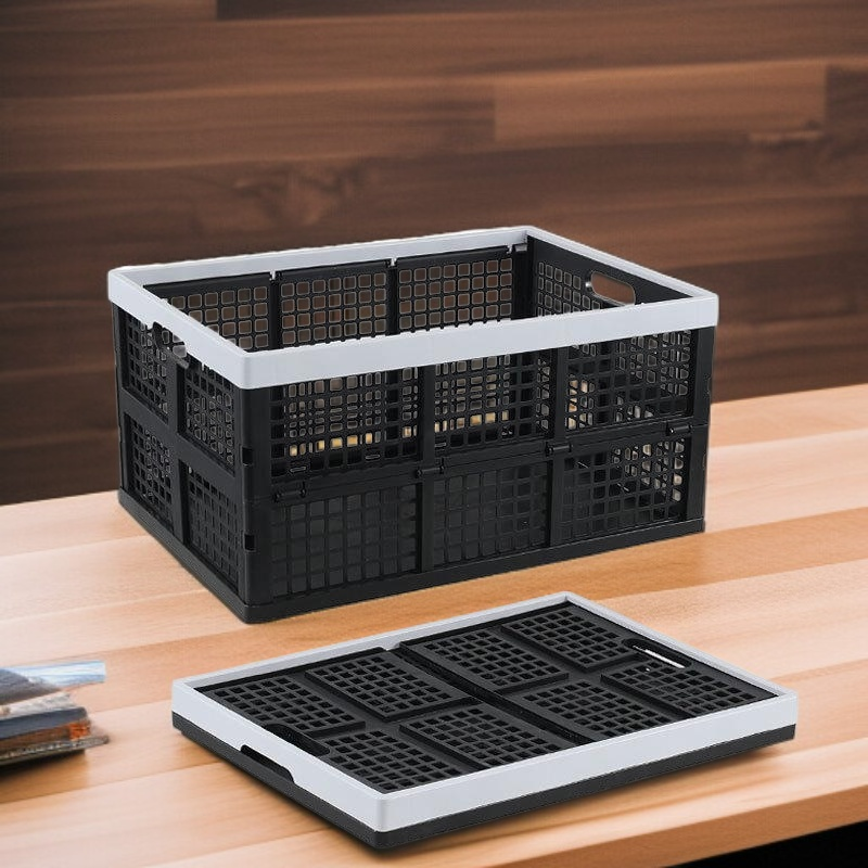 Foldable car trunk storage box