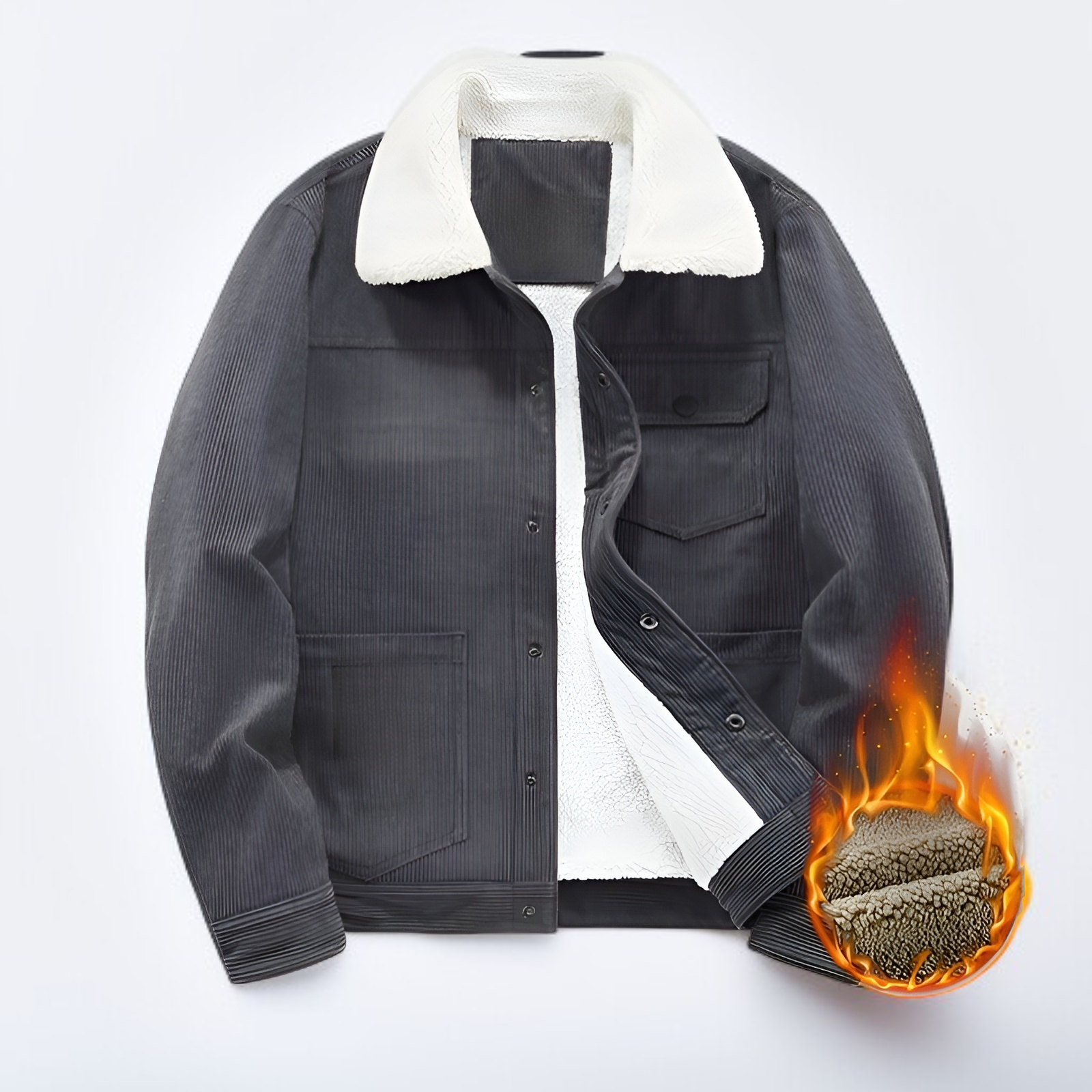 多機能ポケット付きフリースジャケット