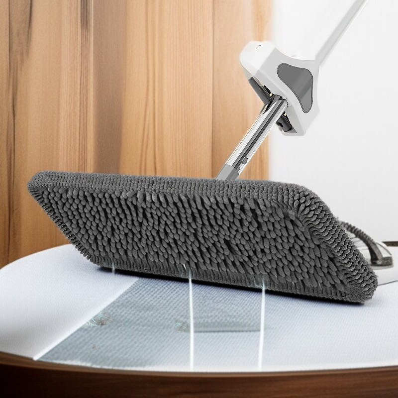 가정용 플랫 밀대 건습 겸용 원터치 셰닐 리필 손세탁 우드 플로어 밀대