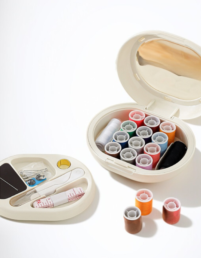 Kit portátil de costura con almacenamiento magnético