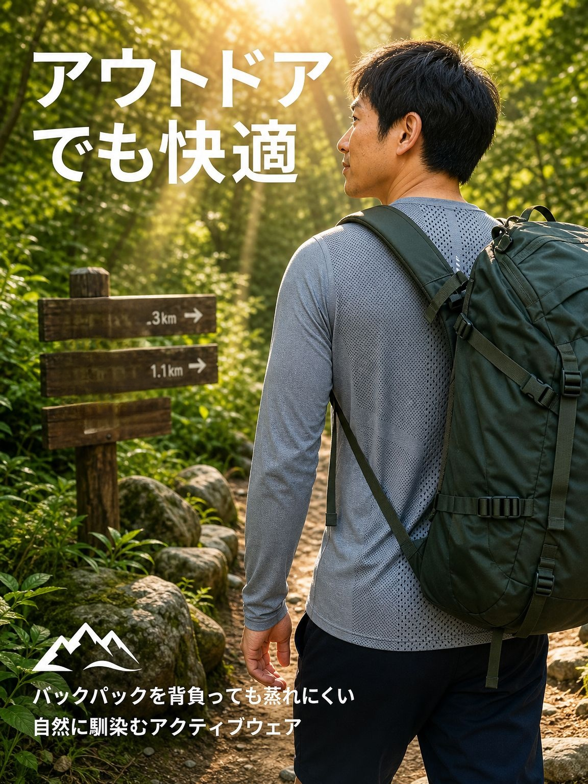 速乾通気性登山ランニングウェア
