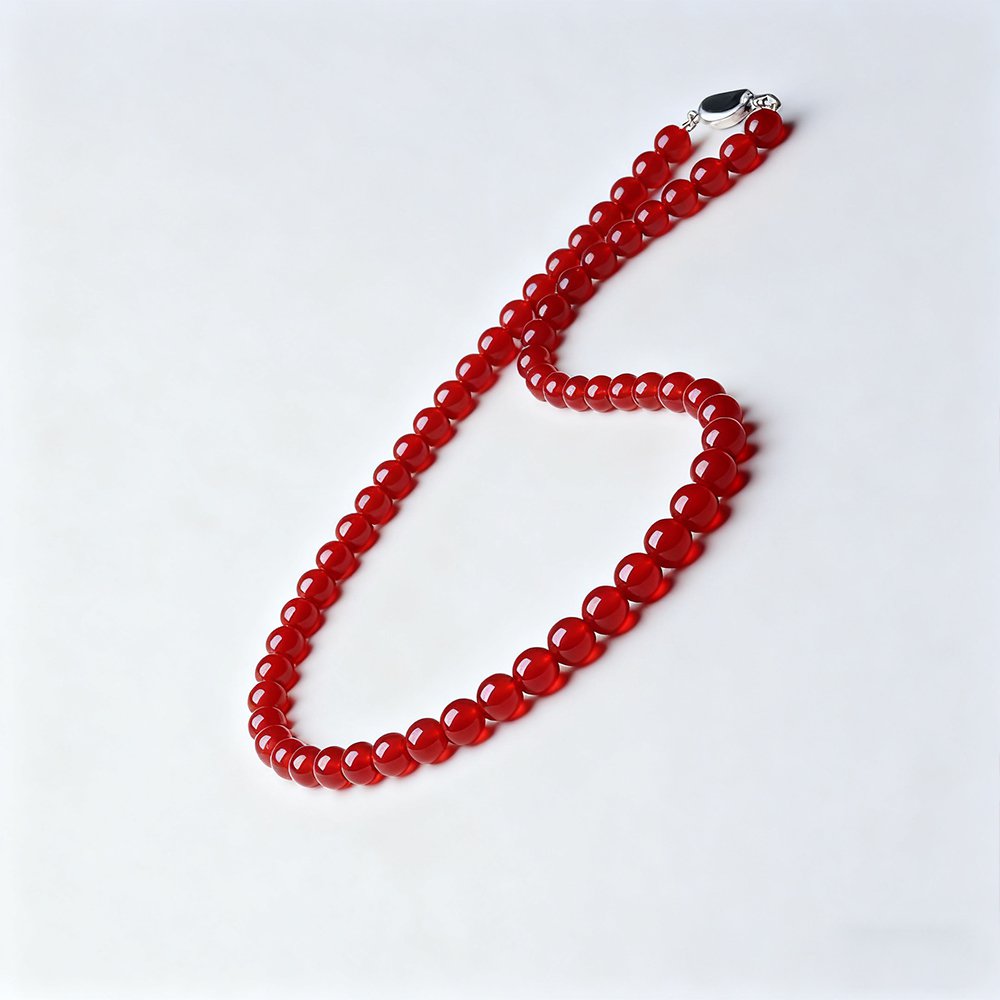 Roter Achat Halskette (2 Stück) 