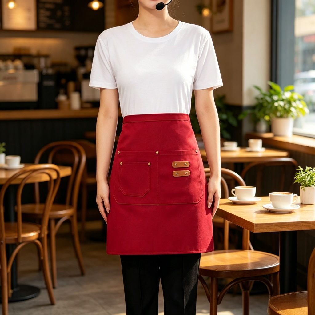 다주머니 캔버스 하프 앞치마