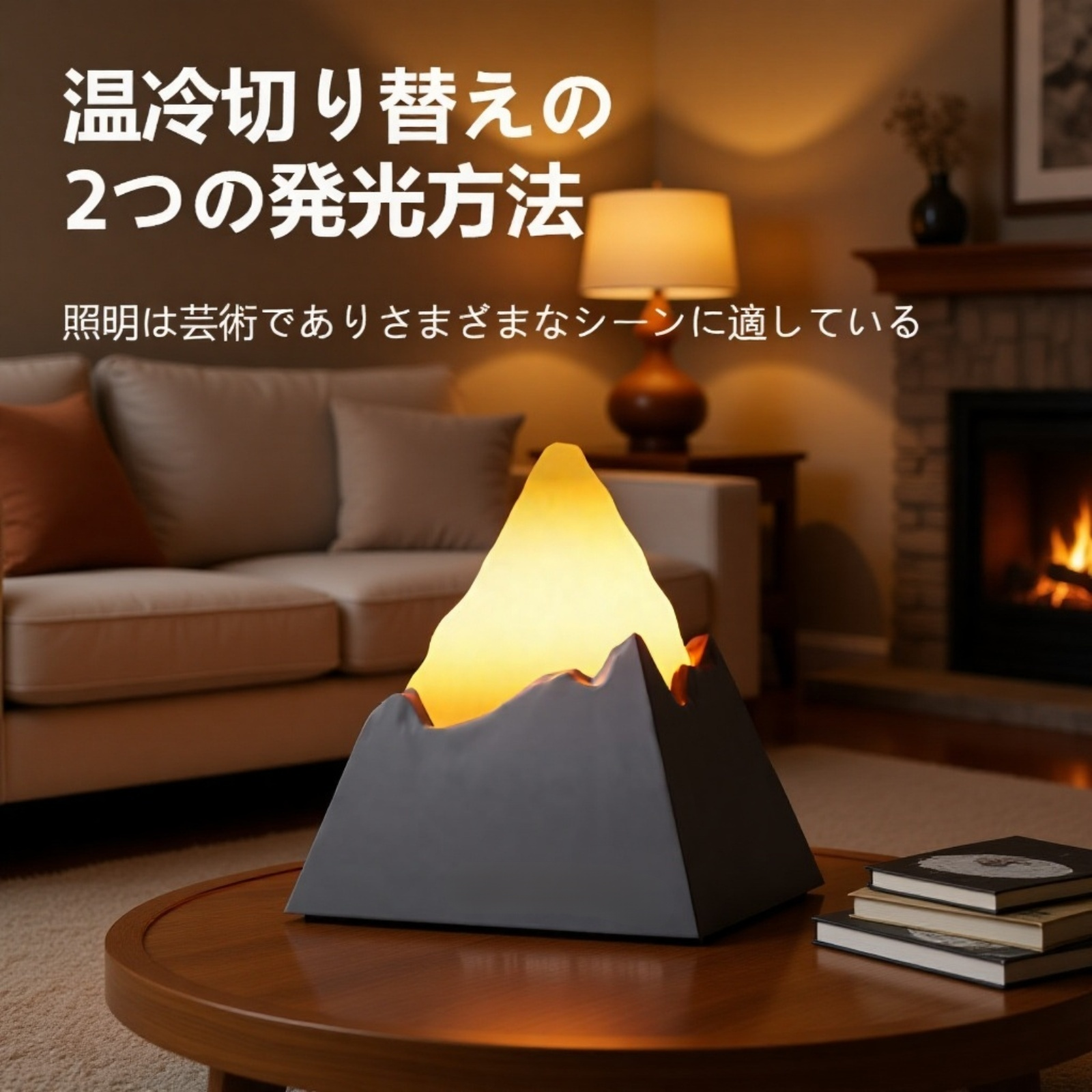 癒しの雰囲気拡散アロマストーンランプ