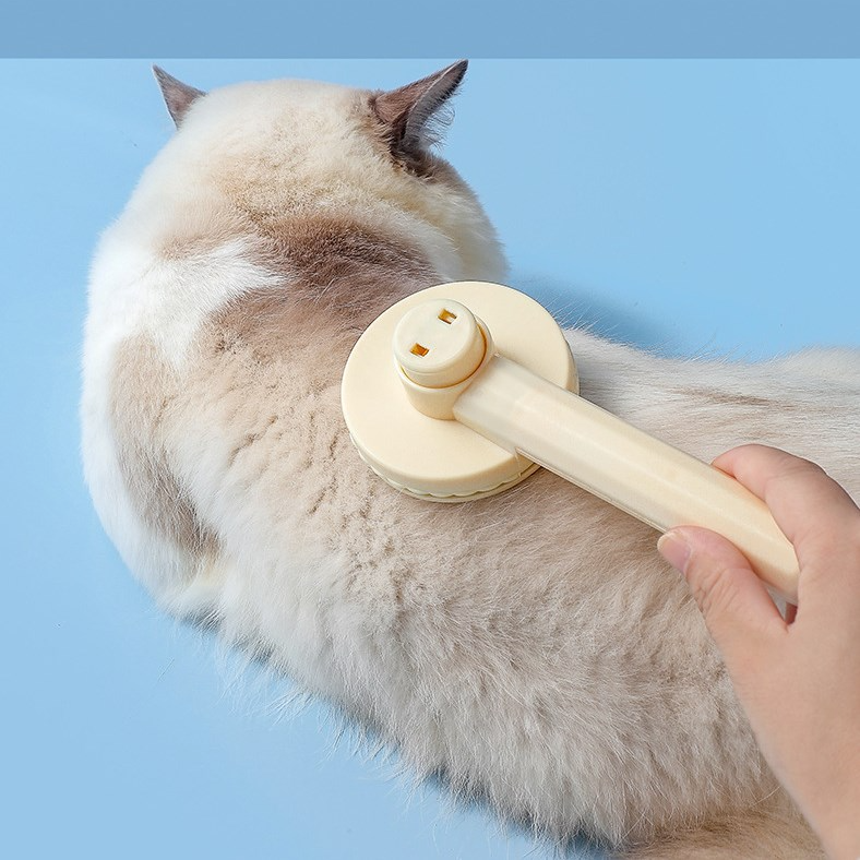 Langhaarbürste für Haustiere, runde Edelstahlspitzen, entfernt Unterwolle