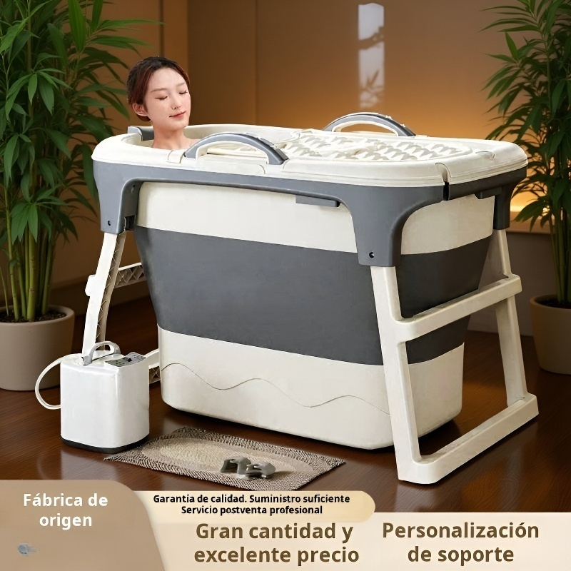 Bañera plegable portátil, sin necesidad de instalación