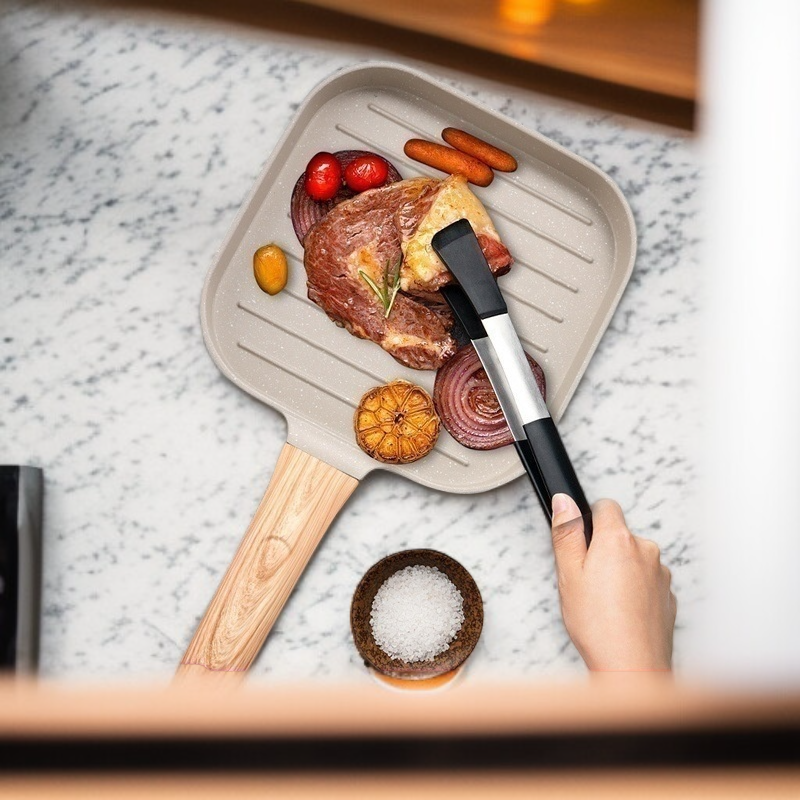 다기능 화이트 더블 프라이팬 무코팅 인덕션 호환